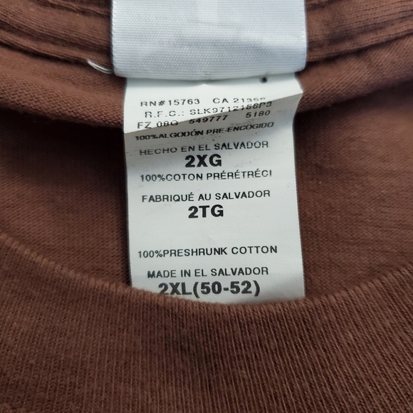 XXL Picasso Three Musicians Hanes Brown Graphic Short Sleeve Tee - Picture 9 of 11